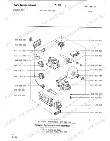 Взрыв-схема стиральной машины Aeg LAV536 - Схема узла Electrical equipment 268